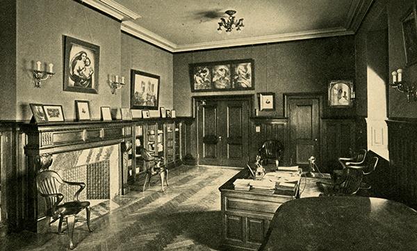 old room with fireplace